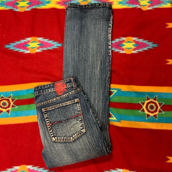 Vintage Pepe Jeans London CLAWED CREATURE Acid Washed Jeans 31/31 HIP HOP RAP - Picture 5 of 13